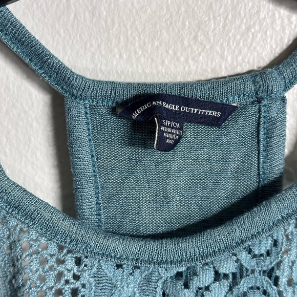 American eagle‎ Women Halter Neck blue Crop top size small - Picture 3 of 7